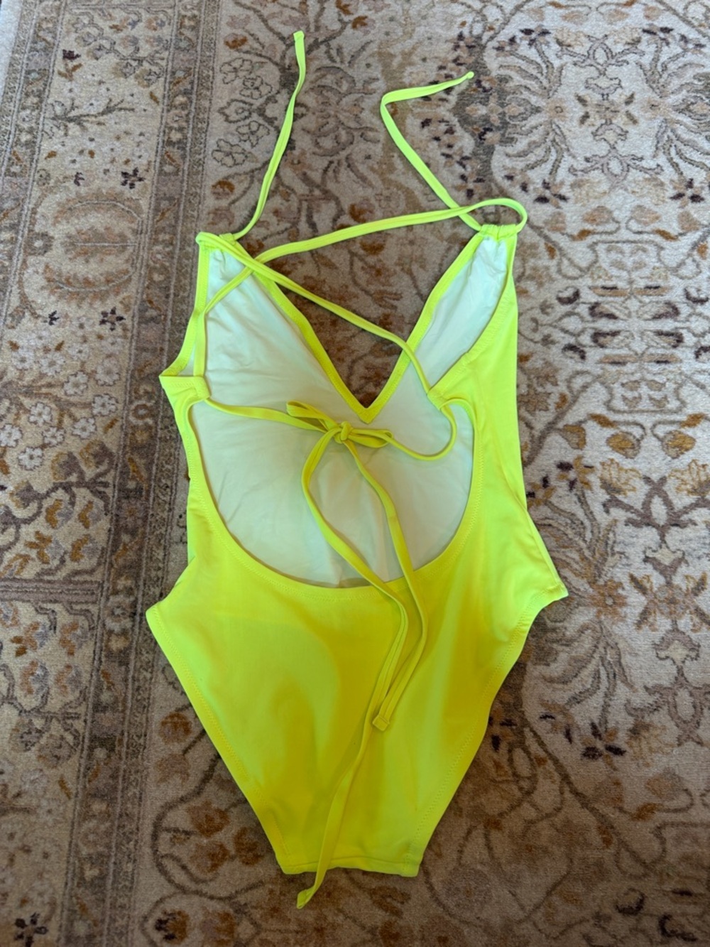 SOLID & STRIPED Neon Yellow One-Piece Swimsuit